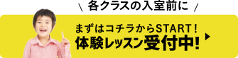 各クラスの入室前に